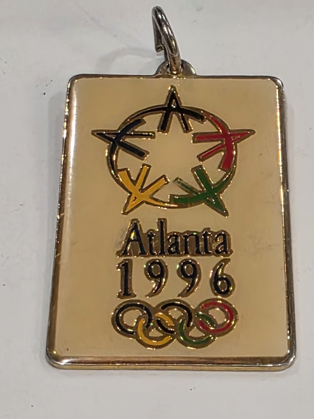 Atlanta 1996 Olympics Gold Tone Pendant Charm